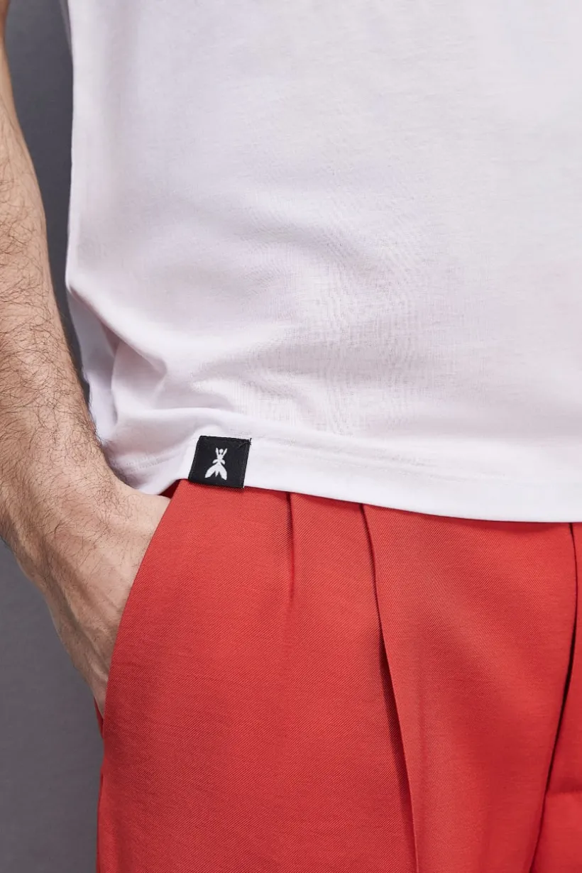T-shirt slim fit in lyocell e cotone