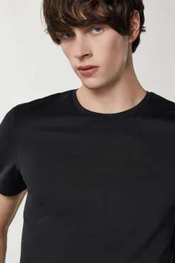 T-shirt slim fit in lyocell e cotone
