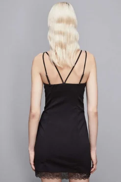 Tubino mini con inserti in pizzo