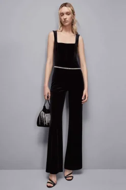 Tuta bustier in velluto Essential