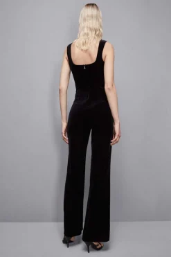 Tuta bustier in velluto Essential